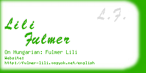 lili fulmer business card